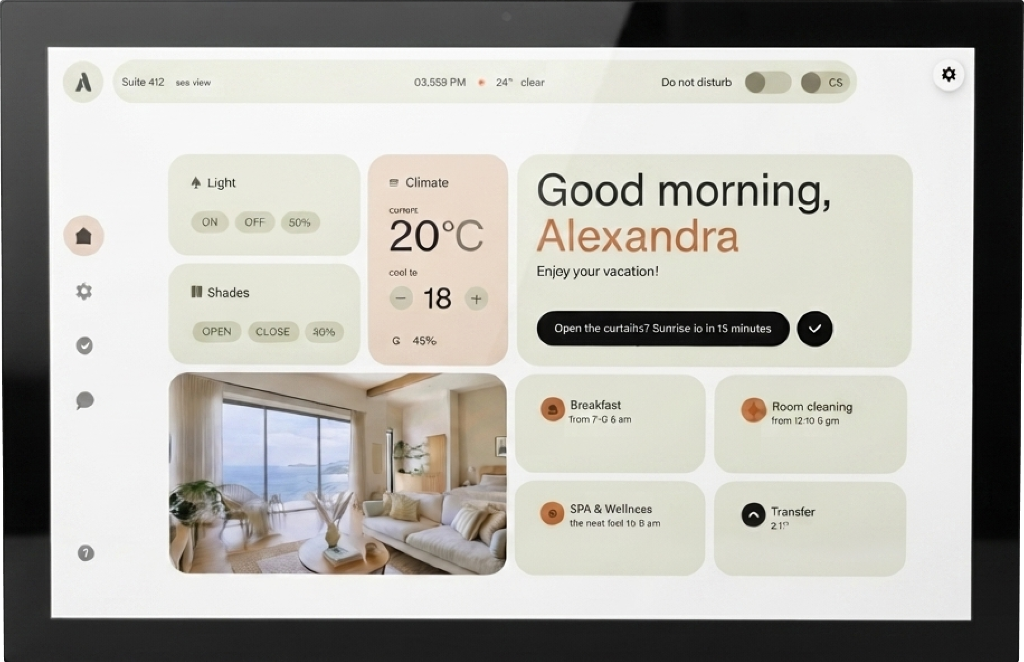 AVS Touch Panel Dashboard Preview